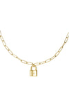 Cute Lock Necklace - Gold
