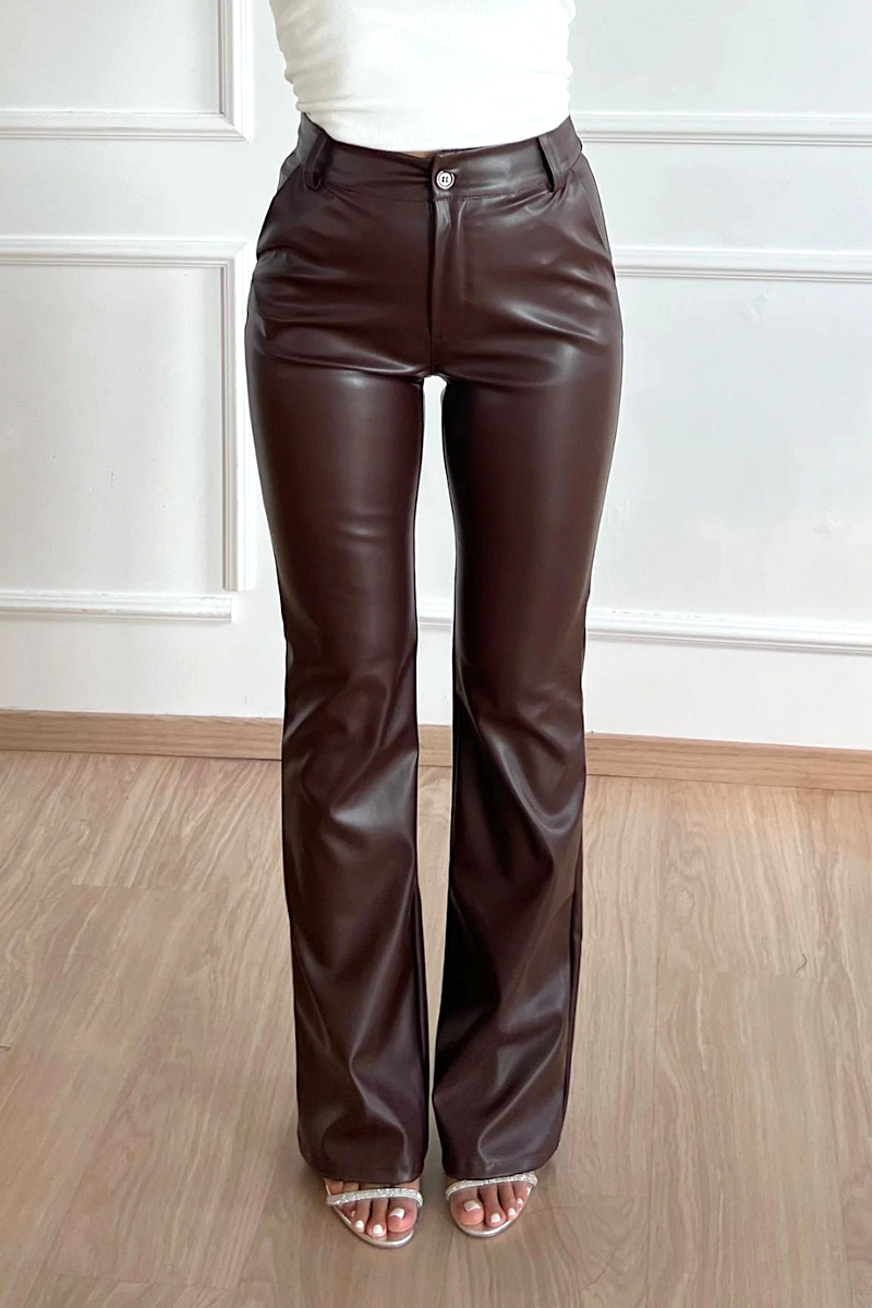 Leather Pants Kayla - Choco