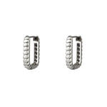 Baquette Earrings Small - Silver