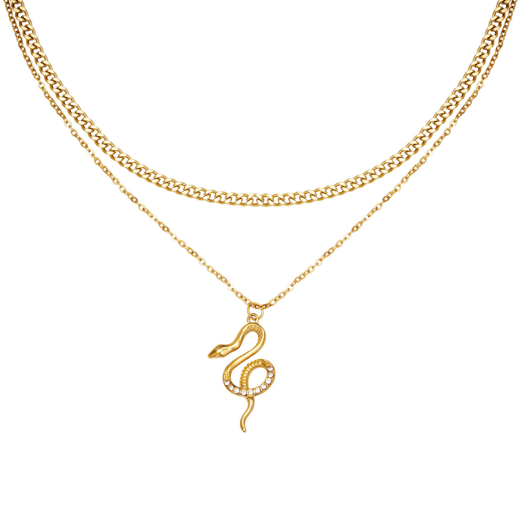 Chained Snake Necklace