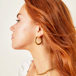 Ribbed Earrings  - Gold