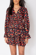 Black Flower Dress Zara