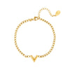 V Set (Neckless & Bracelet & Earrings) - Gold